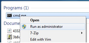 Run As administrator